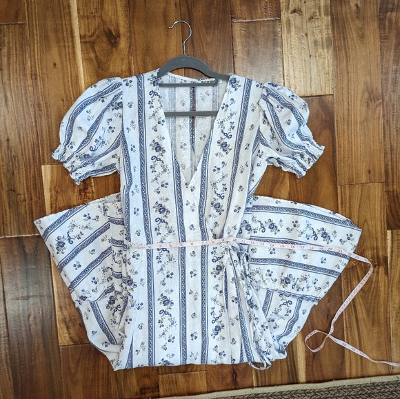 Reformation Veronika Midi Linen Dress - Roquefort - Medium - Picture 4 of 9